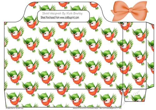 Pretty orange birds with bow tote gift bag