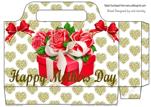 Roses for MOTHERS DAY tote gift bag