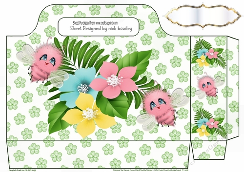 Cute little pink bugs with flowers tote gift bag