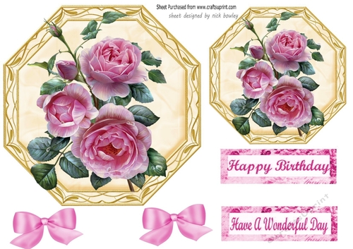 pretty pink rose toppers with bows
