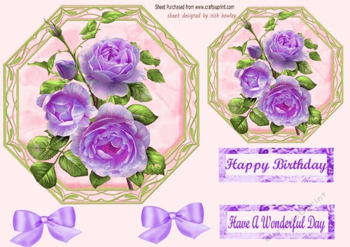 pretty lilac rose toppers with bows