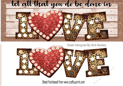 Lovely heart  sentiment DL Long Card