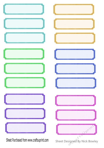 lovely blank coloured tags (one)