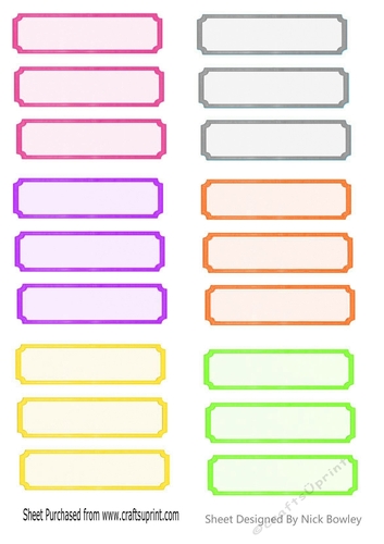 lovely blank coloured tags (two)