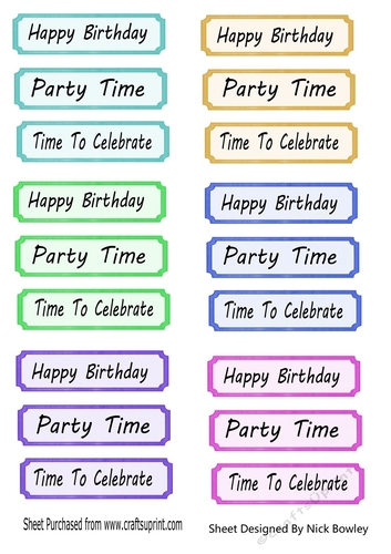 lovely coloured tags with sentiment (one)