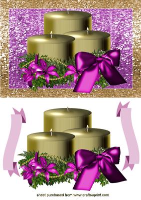 Gold Candels with Bow