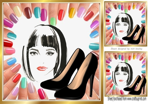 party time girl with black shoes 8x8