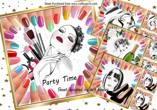  4 Lovely Ladies Art Work with Nails frame mini kit 8x8