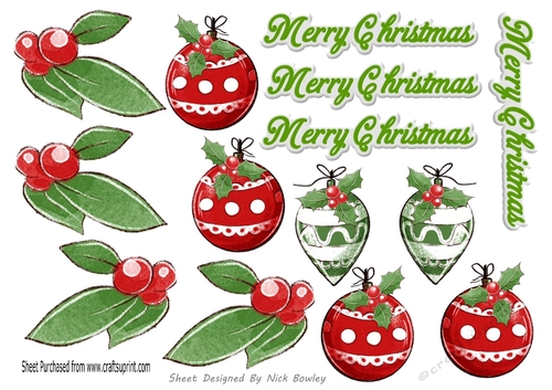 Christmas embelishments cut outs