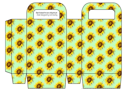  sunflowers small (green) gift bag