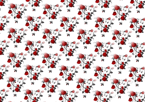 Lovely black Vines with red roses backing paper (Small)