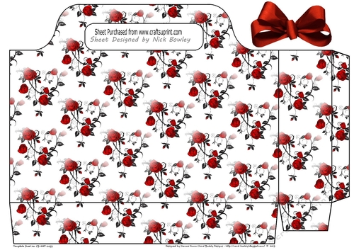 Lovely black Vines with red roses tote gift bag