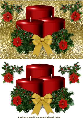 Gorgeous Red/gold Candles