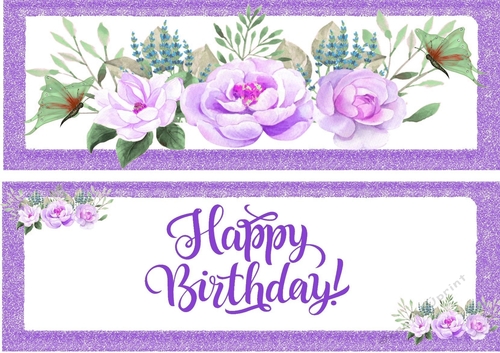 Pretty Purple Rose Arrangement With Butterflies DL