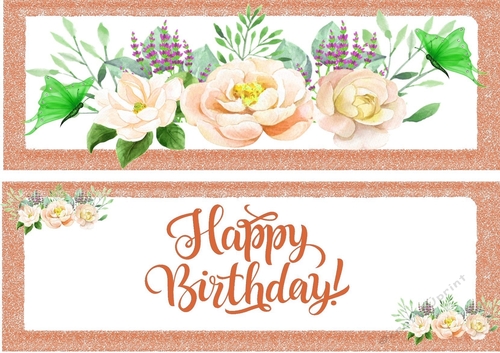 Pretty Peach Rose Arrangement With Butterflies DL