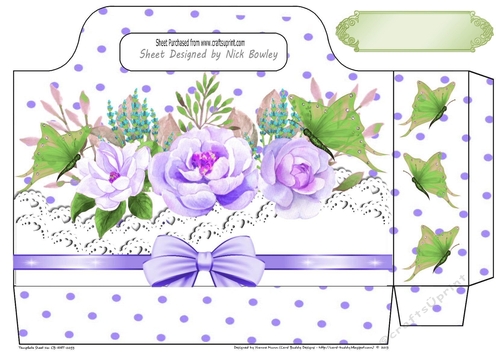 Pretty Purple Roses on lace and bow polkadot Tote Bag