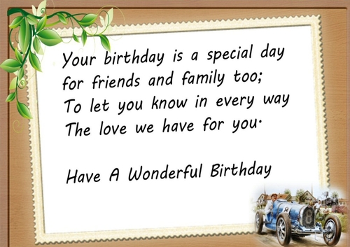 Lovely A4 Vintage Car insert verse (one) Big Card