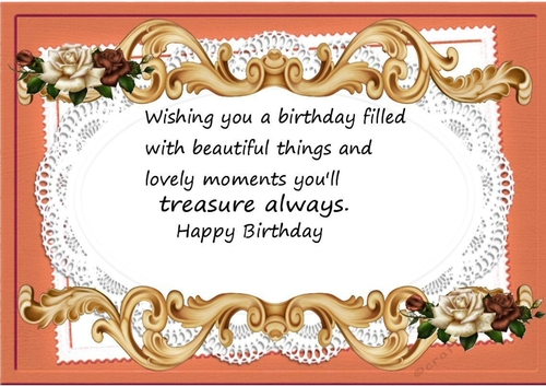 Pretty peach/cream roses on lace A4 Ornate Card Big with verse