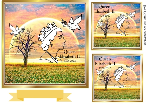 Autumn Sunrise with doves precious memories 7x7 Card Front