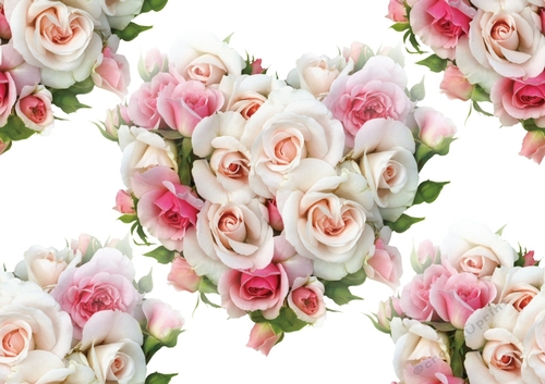Pretty Roses Heart in pink shades backing paper (BIG)