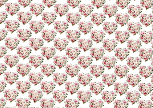 Pretty Roses Heart in pink shades backing paper (SMALL)