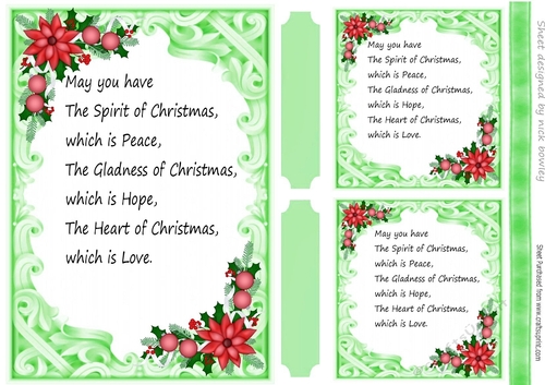  A5 Ornate frame card front/insert with verse A5