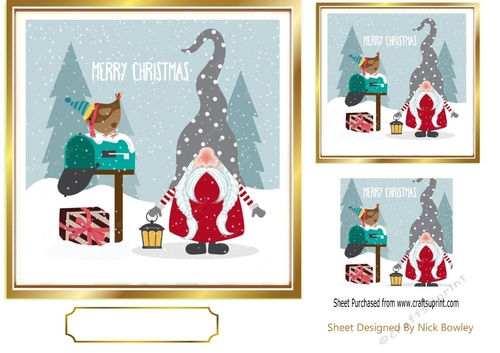 Lovely folklore Christmas santa 7x7