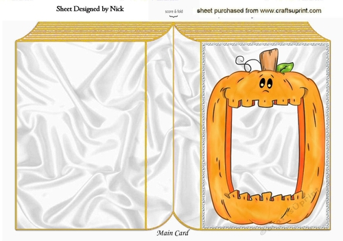 Lovely Halloween Frame Orange Pumpkin A5 folded book