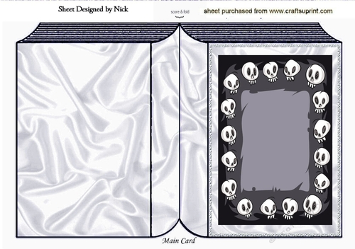 Lovely Halloween Frame with skulls A5 folded book