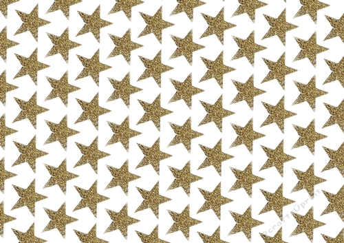 Gold Glitter Stars Backing Paper