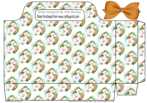 Pretty Exotic Flowers with bow tote gift bag