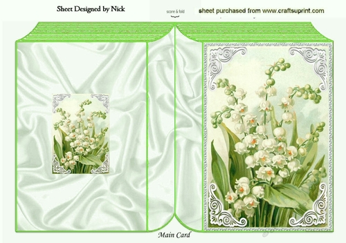 Lovely Vintage Lily Of The Valley Folded Book