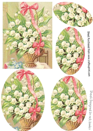 Beautiful Lily of the valley oval pyramids