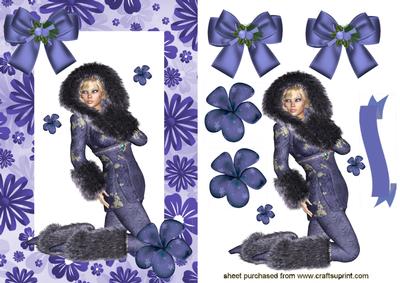 Pretty Lady in Blue Fur