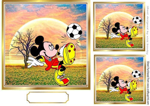Lovely Mickey having a kick about autumn with tree 7x7