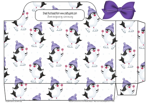 Lovely Big Tote Gift Bag of cute penguins