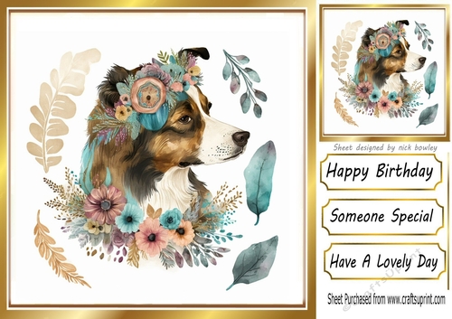 Lovely Portrait of a dog (two) 8x8