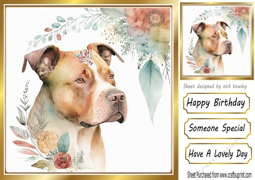Lovely Portrait of a dog (four) 8x8