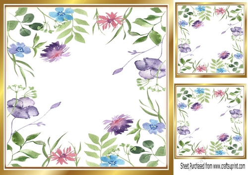 Pretty flower 8x8 Card front/insert