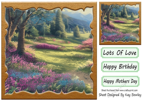 Pretty Spring Landscape with Flowers (four)