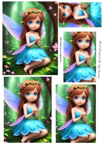 Pretty Fairy In Blue Pyramids (one)