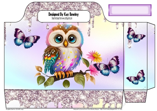 Pretty Rainbow Owl on Branch Tote Gift Bag