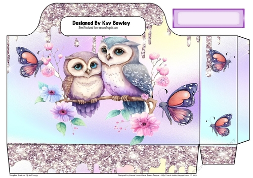Pretty Owls On Branch With Flowers Tote Gift Bag