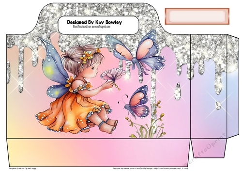 Pretty Fairy with Butterflies, Rainbow Tote Gift Bag