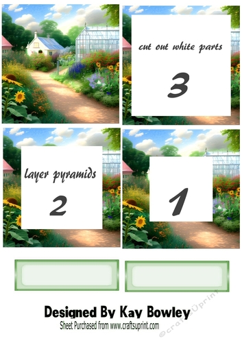 Pretty Garden with Greenhouse Tunnel Pyramids two
