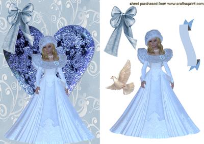 Ice Blue Queen , with Blue Crystal Heart