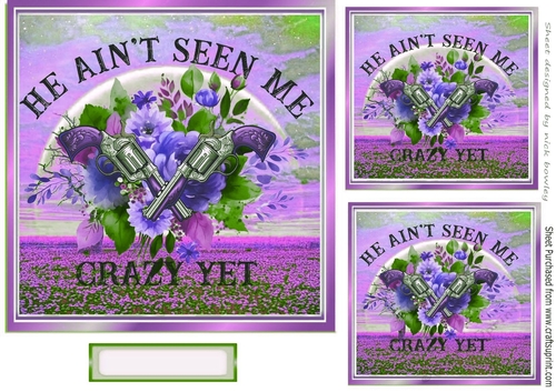  Purple Guns And Roses 7x7 Card Fronts