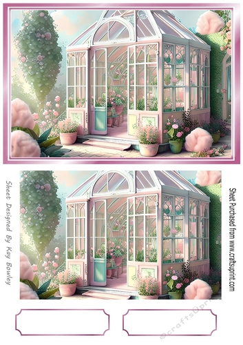 Pretty Pink Conservatory A5 With Pyramid (one)
