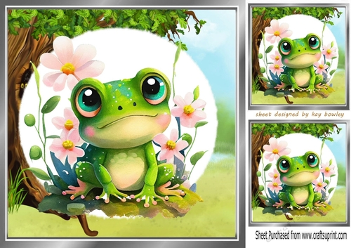 Cute Little Frog in the Woodland 8x8 (one)