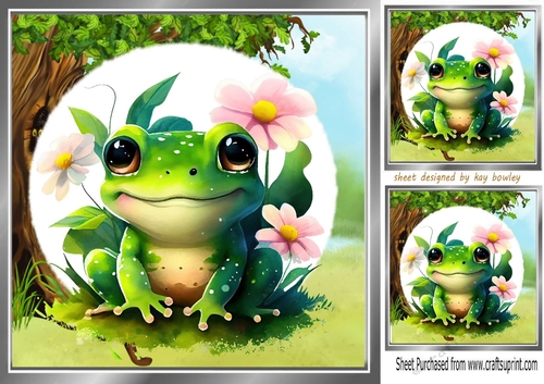 Cute Little Frog in the Woodland 8x8 (Two)